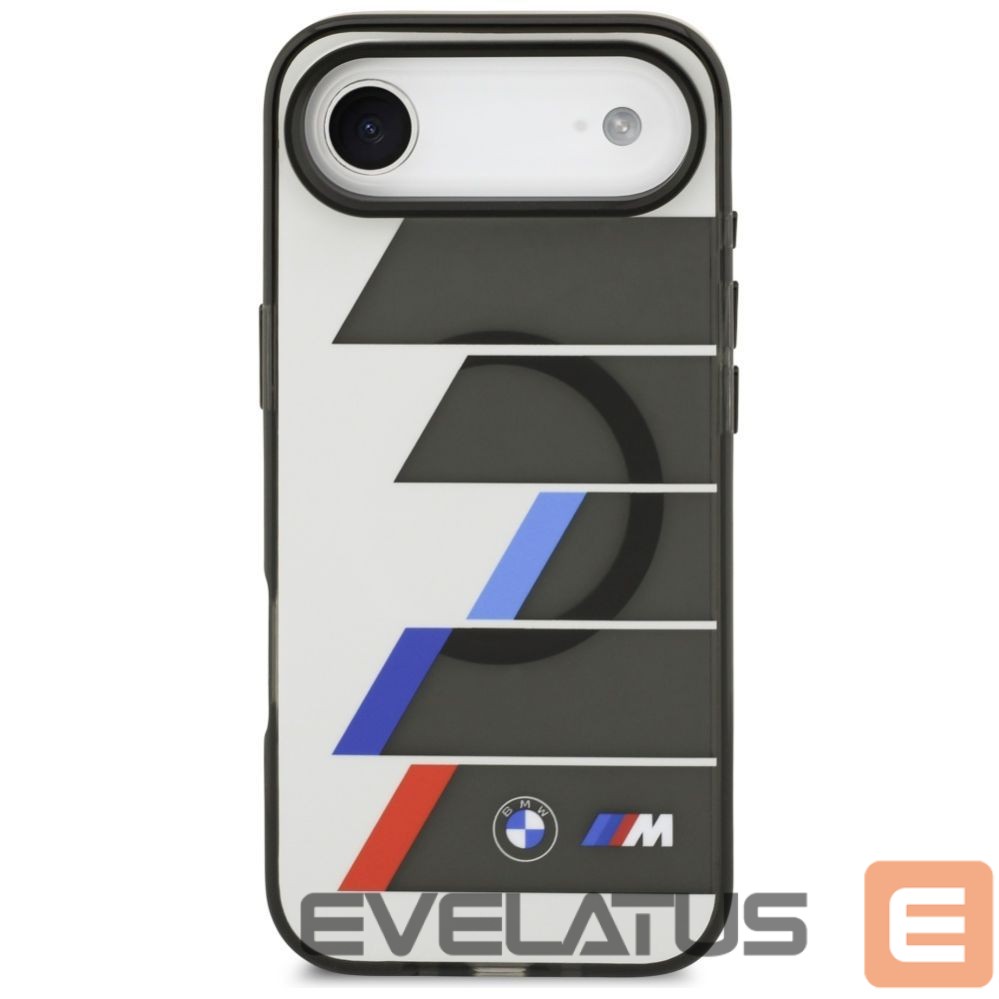 Kitos prekės BMW BMW M IML Metal Buttons Tricolor Lines MagSafe Case for iPhone Air - Gray