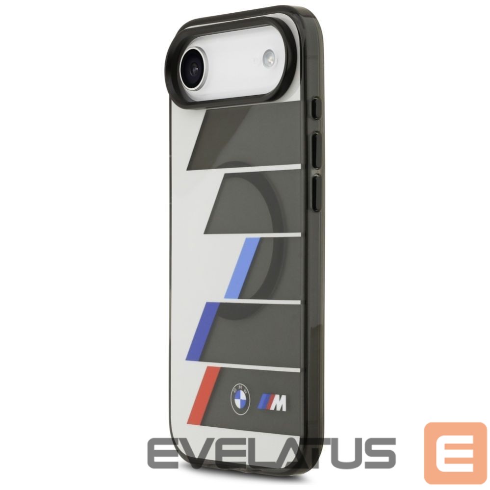 Kitos prekės BMW BMW M IML Metal Buttons Tricolor Lines MagSafe Case for iPhone Air - Gray