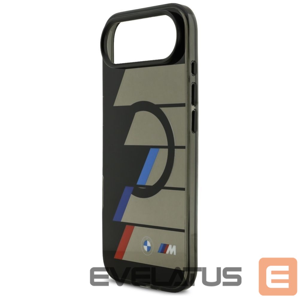 Kitos prekės BMW BMW M IML Metal Buttons Tricolor Lines MagSafe Case for iPhone Air - Black