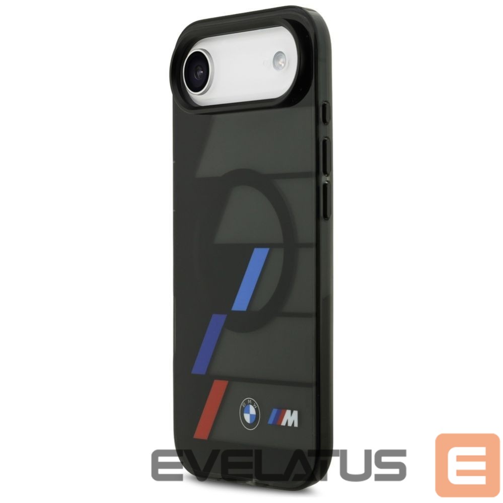 Kitos prekės BMW BMW M IML Metal Buttons Tricolor Lines MagSafe Case for iPhone Air - Black