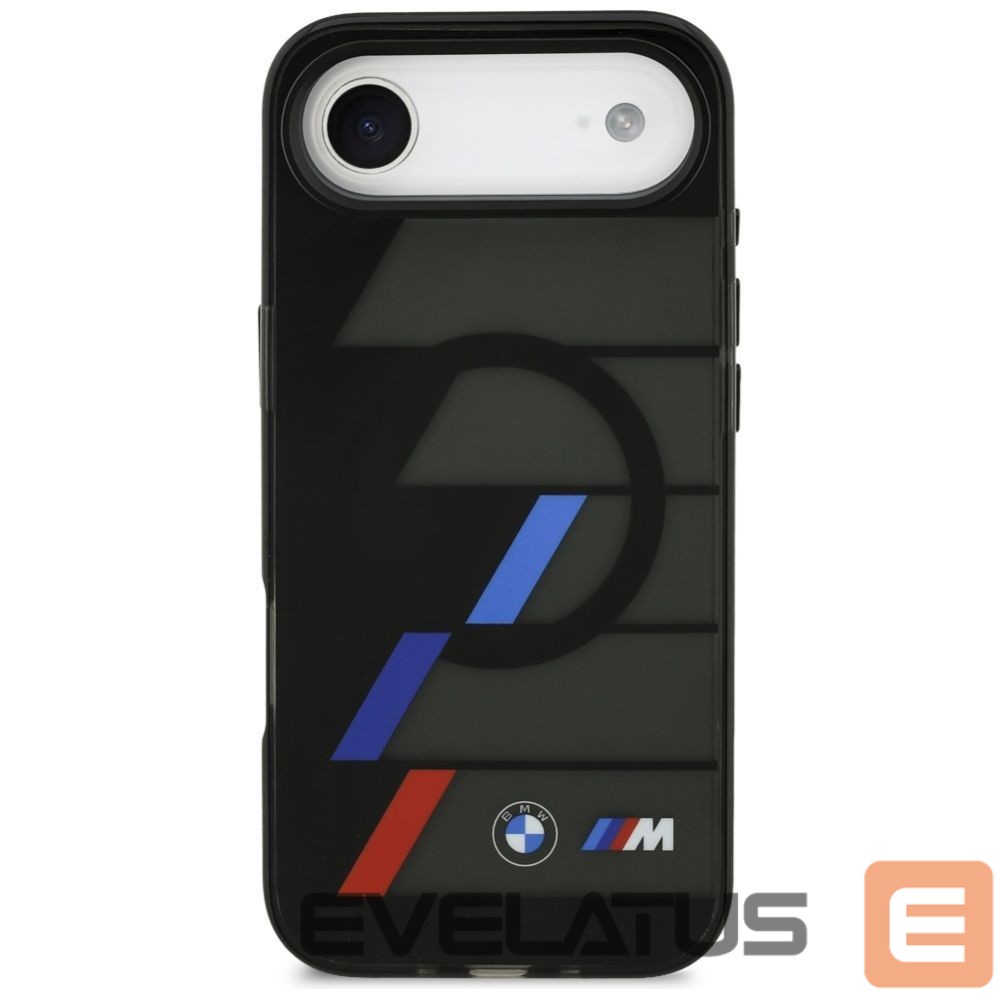 Kitos prekės BMW BMW M IML Metal Buttons Tricolor Lines MagSafe Case for iPhone Air - Black