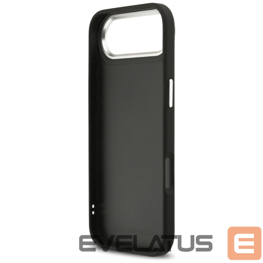 Kitos prekės Karl Lagerfeld Karl Lagerfeld FW Grained Karl & Choupette Heads Pins & Logo iPhone Air Case - Black
