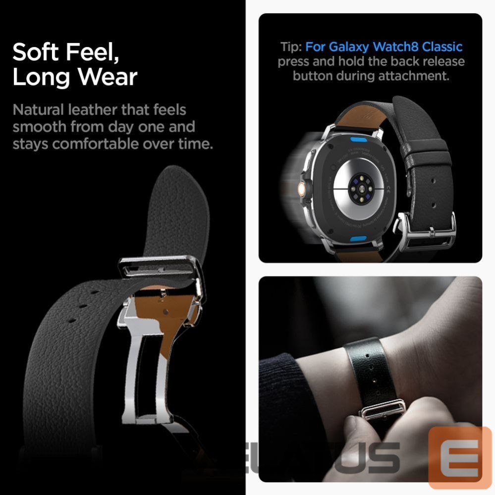 Kitos prekės Spigen Spigen Enzo Strap for Samsung Galaxy Watch 40/44/46 mm - Black