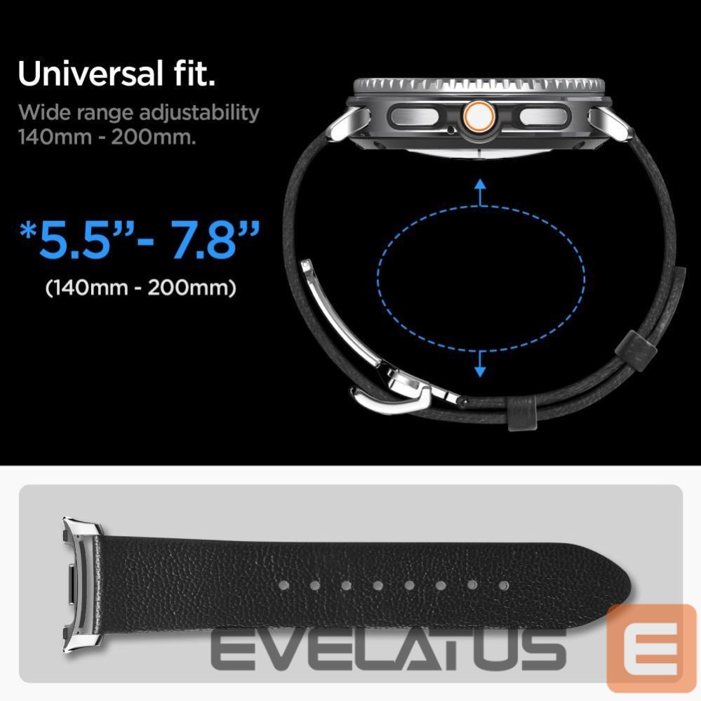 Kitos prekės Spigen Spigen Enzo Strap for Samsung Galaxy Watch 40/44/46 mm - Black