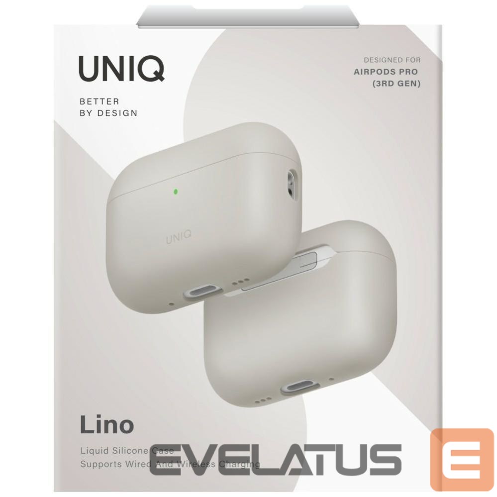 Kitos prekės UNIQ Uniq Lino Silicone Case for AirPods Pro - Beige