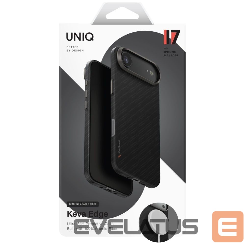 Kitos prekės UNIQ Uniq Keva EDGE Magclick Charging Case for iPhone Air - Black