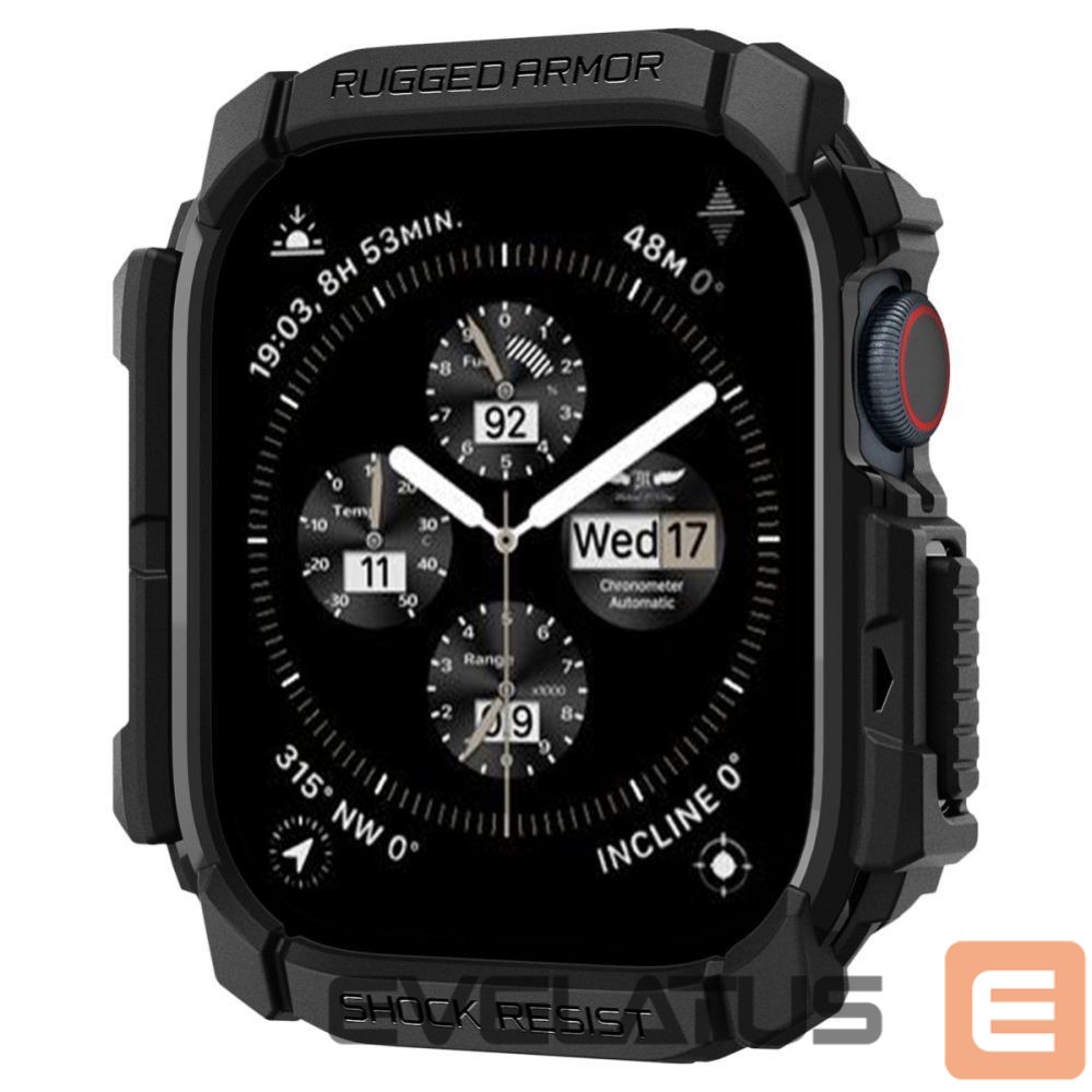 Kitos prekės Spigen Spigen Rugged Armor Case for Apple Watch 10 46mm - Black
