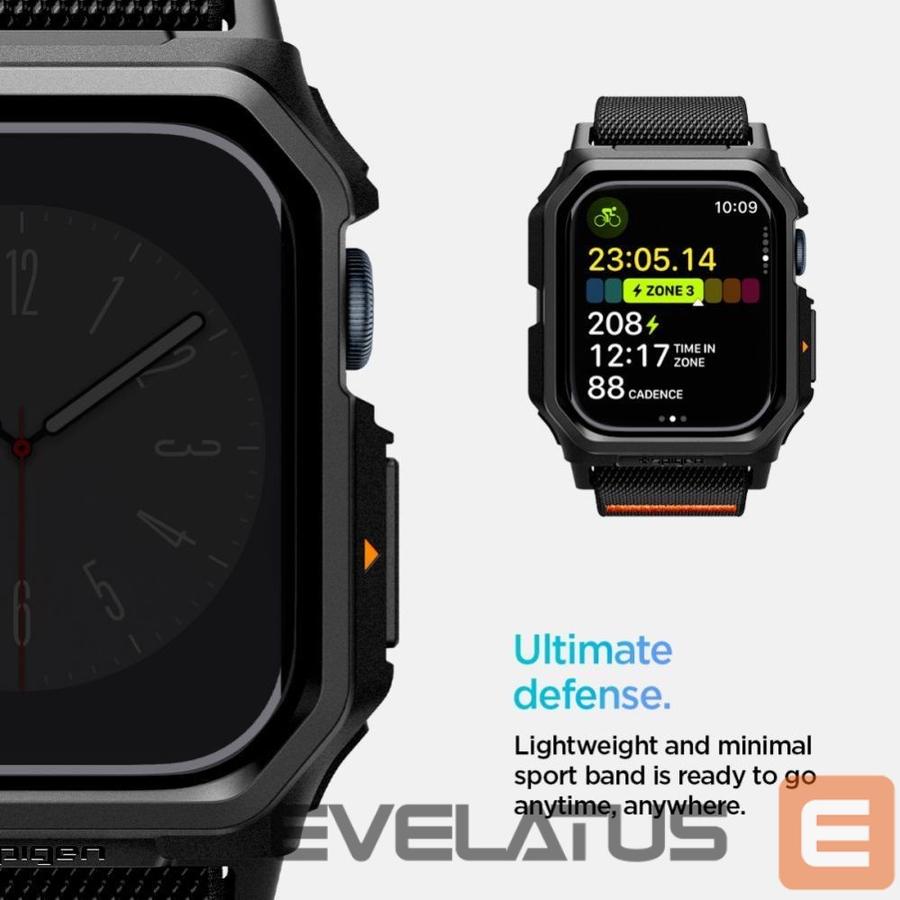 Kitos prekės Spigen Spigen Lite Fit "PRO" Strap for Apple Watch 10 42mm - Black