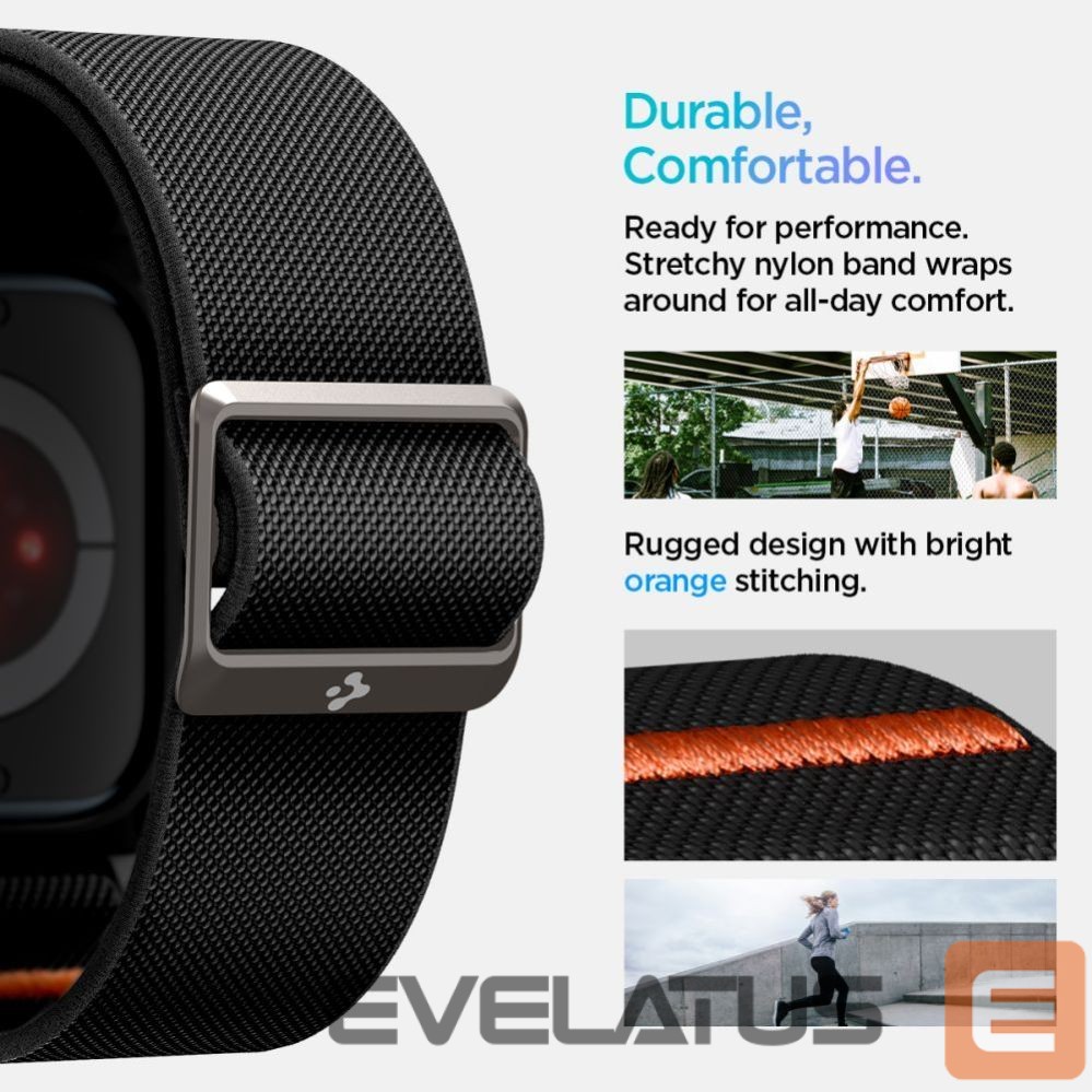 Kitos prekės Spigen Spigen Lite Fit "PRO" Strap for Apple Watch 10 42mm - Black