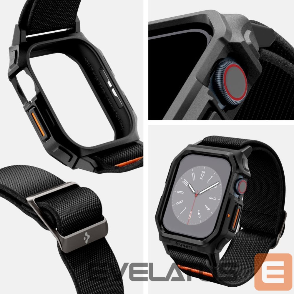 Kitos prekės Spigen Spigen Lite Fit "PRO" Strap for Apple Watch 10 42mm - Black