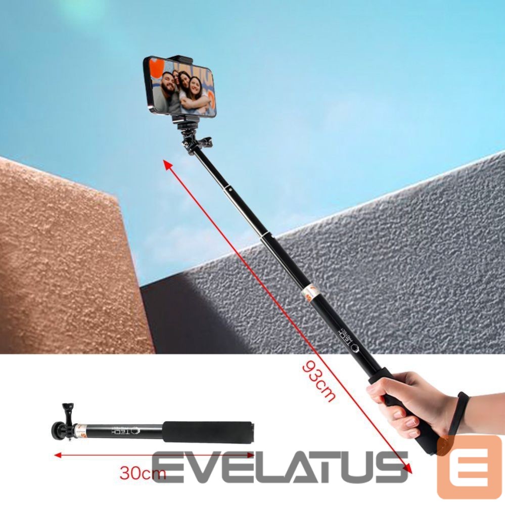 Kitos prekės Tech-Protect Tech-Protect GA100 Monopad & Selfie Stick for GoPro / DJI - Black