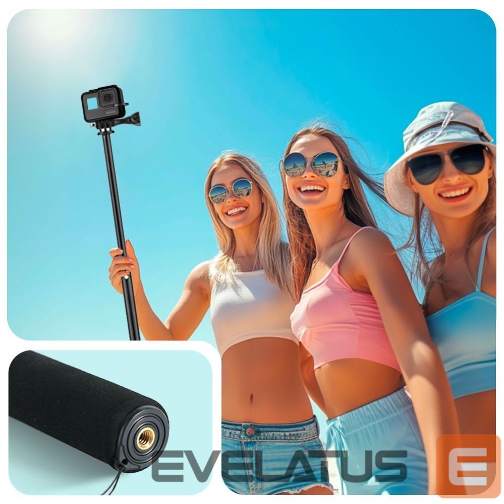 Kitos prekės Tech-Protect Tech-Protect GA100 Monopad & Selfie Stick for GoPro / DJI - Black