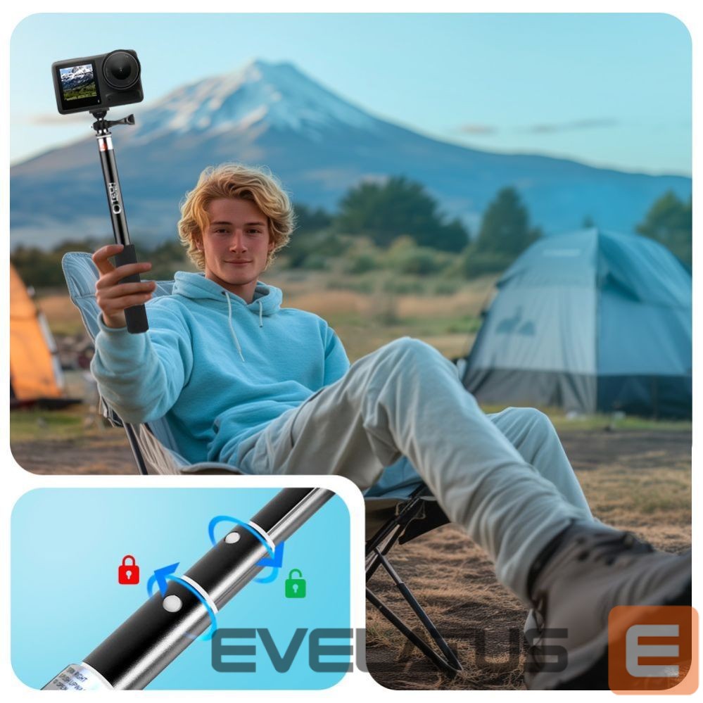 Kitos prekės Tech-Protect Tech-Protect GA100 Monopad & Selfie Stick for GoPro / DJI - Black