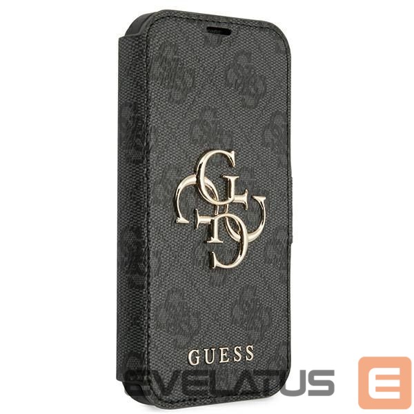 Kitos prekės Guess Guess GUBKP13X4GMGGR iPhone 13 Pro Max 6.7" gray/gray book 4G Big Metal Logo