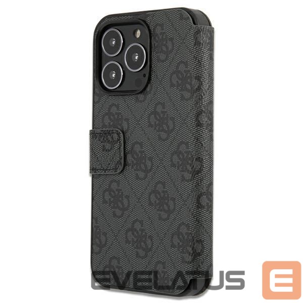 Kitos prekės Guess Guess GUBKP13X4GMGGR iPhone 13 Pro Max 6.7" gray/gray book 4G Big Metal Logo