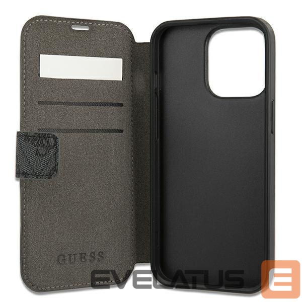 Kitos prekės Guess Guess GUBKP13X4GMGGR iPhone 13 Pro Max 6.7" gray/gray book 4G Big Metal Logo