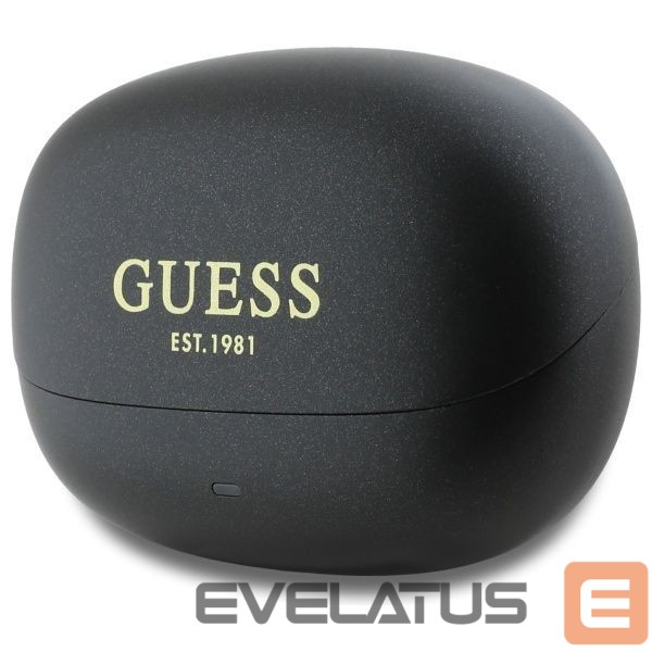 Kitos prekės Guess Guess Bluetooth headphones GUTWST88MCTGK TWS + docking station black/black Capsule Printed Logo