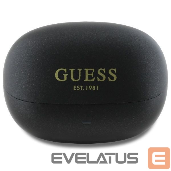 Kitos prekės Guess Guess Bluetooth headphones GUTWST88MCTGK TWS + docking station black/black Capsule Printed Logo