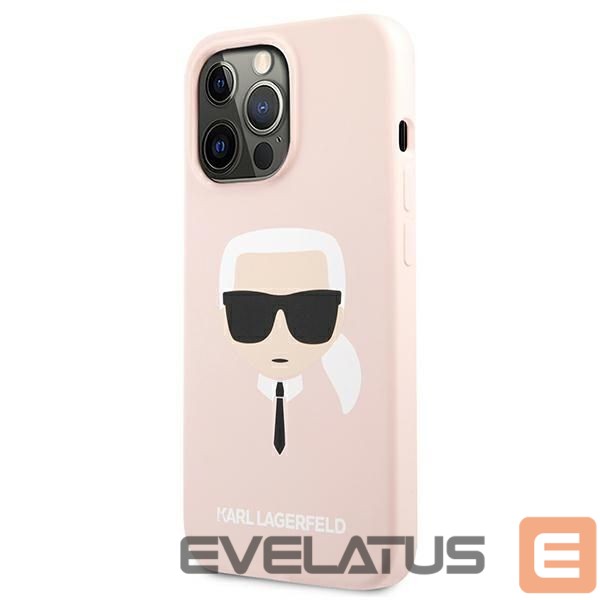 Kitos prekės Karl Lagerfeld Karl Lagerfeld Silicone Karl`s Head Case for iPhone 13 Pro / 13 6.1" - Light Pink