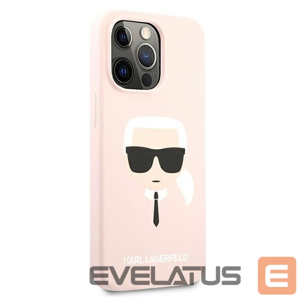 Kitos prekės Karl Lagerfeld Karl Lagerfeld Silicone Karl`s Head Case for iPhone 13 Pro / 13 6.1" - Light Pink