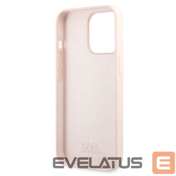 Kitos prekės Karl Lagerfeld Karl Lagerfeld Silicone Karl`s Head Case for iPhone 13 Pro / 13 6.1" - Light Pink
