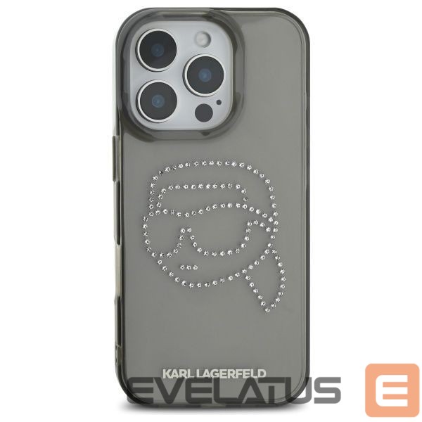 Kitos prekės Karl Lagerfeld Karl Lagerfeld KLHCP16XHKHDCELK iPhone 16 Pro Max 6.9" black/black hardcase IML Rhinestones Karl Head
