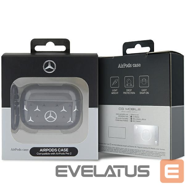 Kitos prekės Mercedes-Benz Mercedes MEAP28DPMGS AirPods Pro 2 (2022/2023) cover black Large Star Pattern