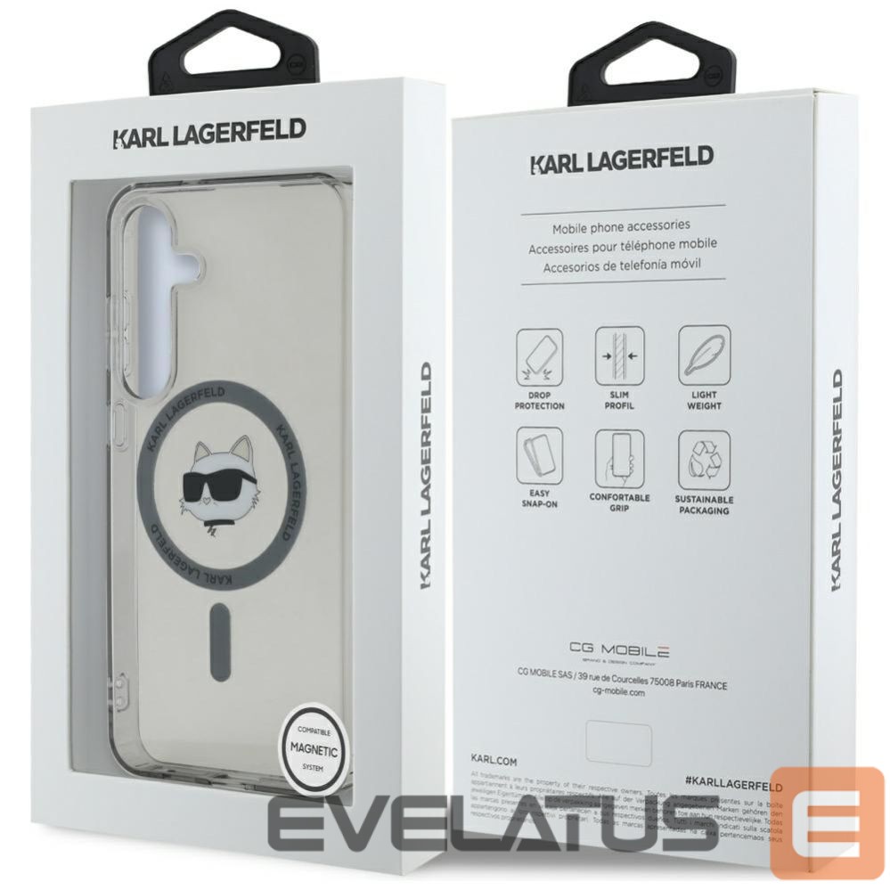 Kitos prekės Karl Lagerfeld Karl Lagerfeld Button Choupette Head Printed Logo MagSafe Samsung Galaxy S25 case black