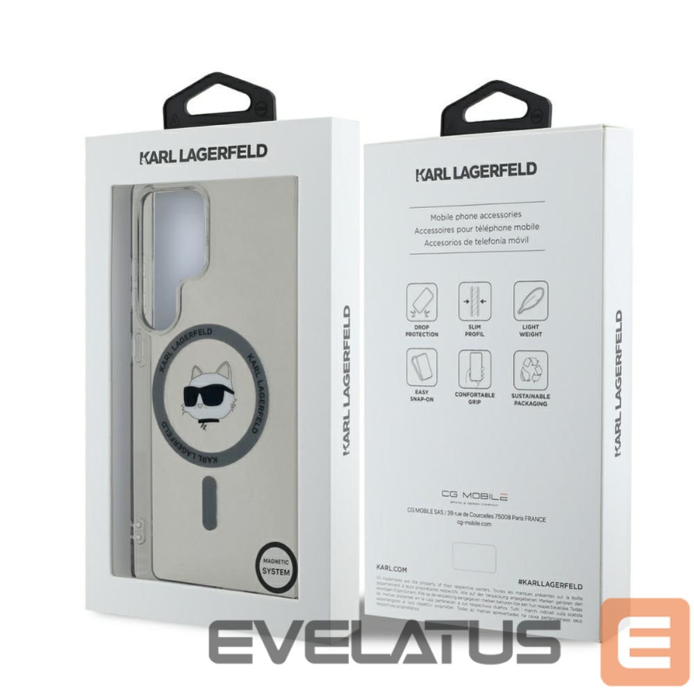 Kitos prekės Karl Lagerfeld Karl Lagerfeld Button Choupette Head Printed Logo MagSafe Samsung Galaxy S25 Ultra case black