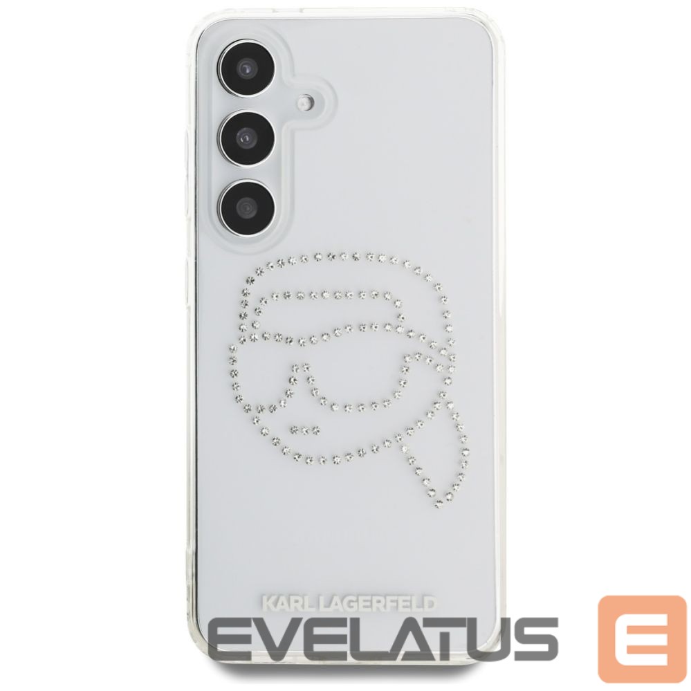 Kitos prekės Karl Lagerfeld Case Karl Lagerfeld Rhinestones Karl Head Logo Samsung Galaxy S25 transparent