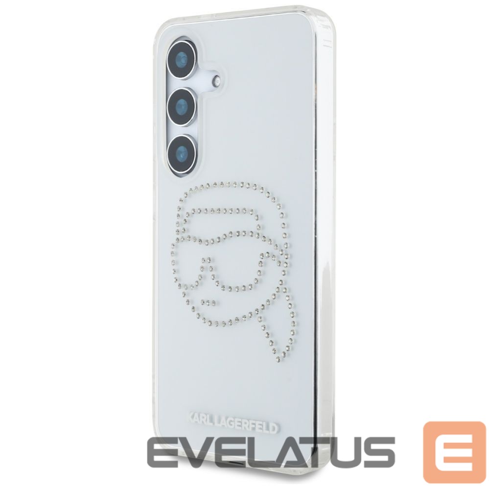 Kitos prekės Karl Lagerfeld Case Karl Lagerfeld Rhinestones Karl Head Logo Samsung Galaxy S25 transparent