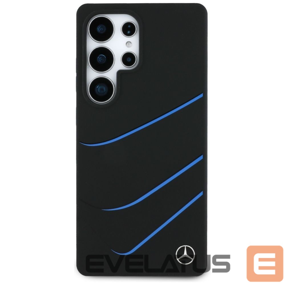 Kitos prekės Mercedes-Benz Mercedes Silicone Contrasted Curves MagSafe Case for Samsung Galaxy S25 Ultra - Black