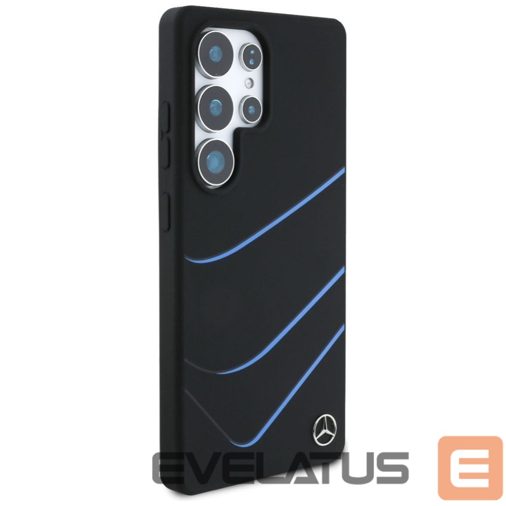 Kitos prekės Mercedes-Benz Mercedes Silicone Contrasted Curves MagSafe Case for Samsung Galaxy S25 Ultra - Black