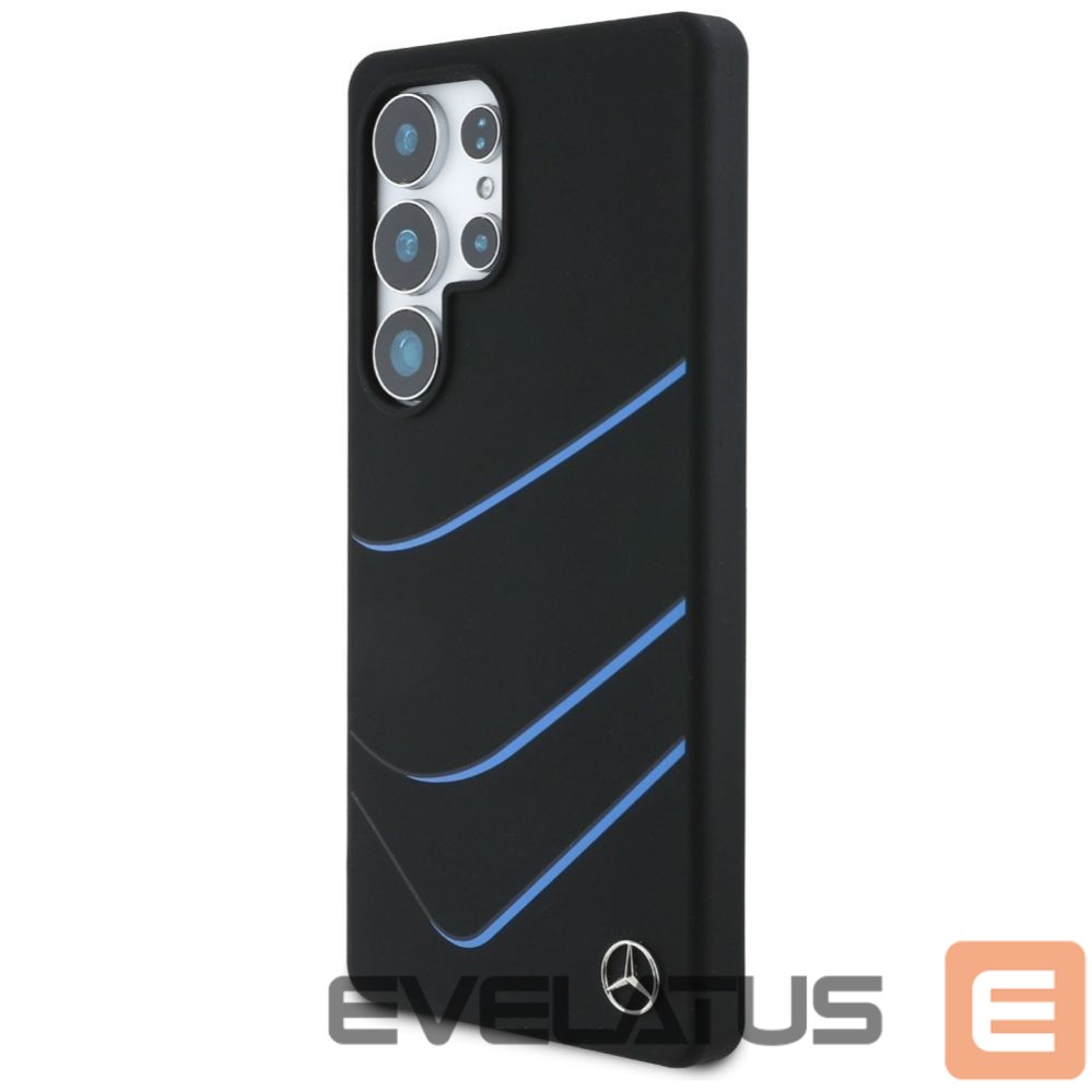 Kitos prekės Mercedes-Benz Mercedes Silicone Contrasted Curves MagSafe Case for Samsung Galaxy S25 Ultra - Black