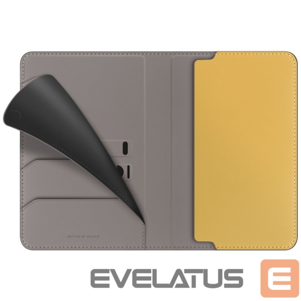 Kitos prekės UNIQ Uniq Belmont RFID Blocking Passport Case - Grey/Yellow
