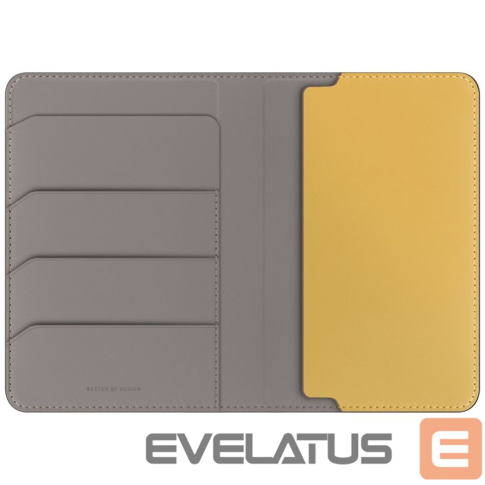 Kitos prekės UNIQ Uniq Belmont RFID Blocking Passport Case - Grey/Yellow