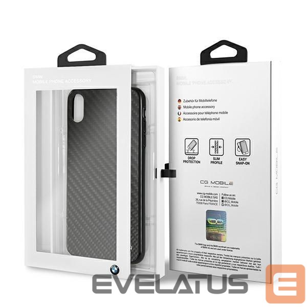 Kitos prekės BMW BMW Siganture Carbon Case for iPhone Xs Max - Black