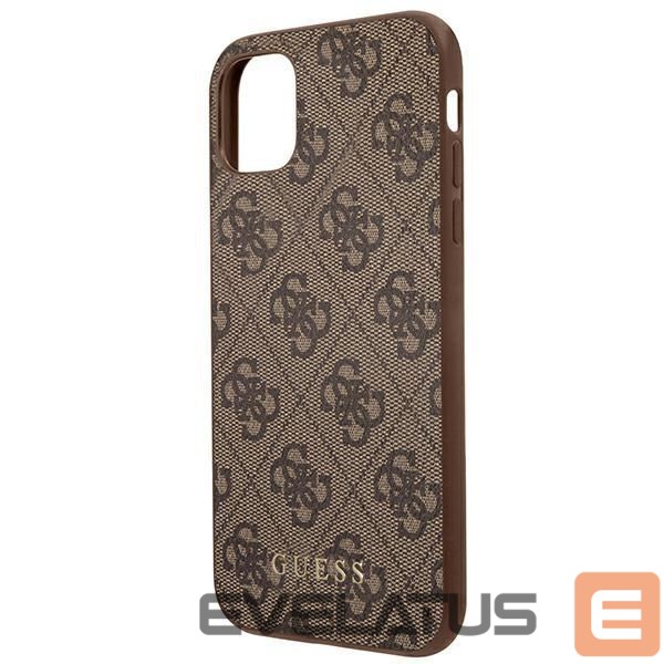 Kitos prekės Guess Guess 4G Metal Gold Logo Case for iPhone 11 / Xr 6.1" - Brown