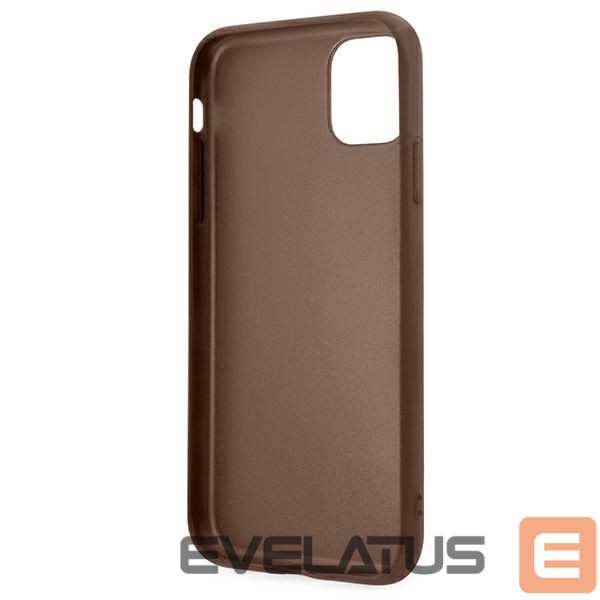 Kitos prekės Guess Guess 4G Metal Gold Logo Case for iPhone 11 / Xr 6.1" - Brown