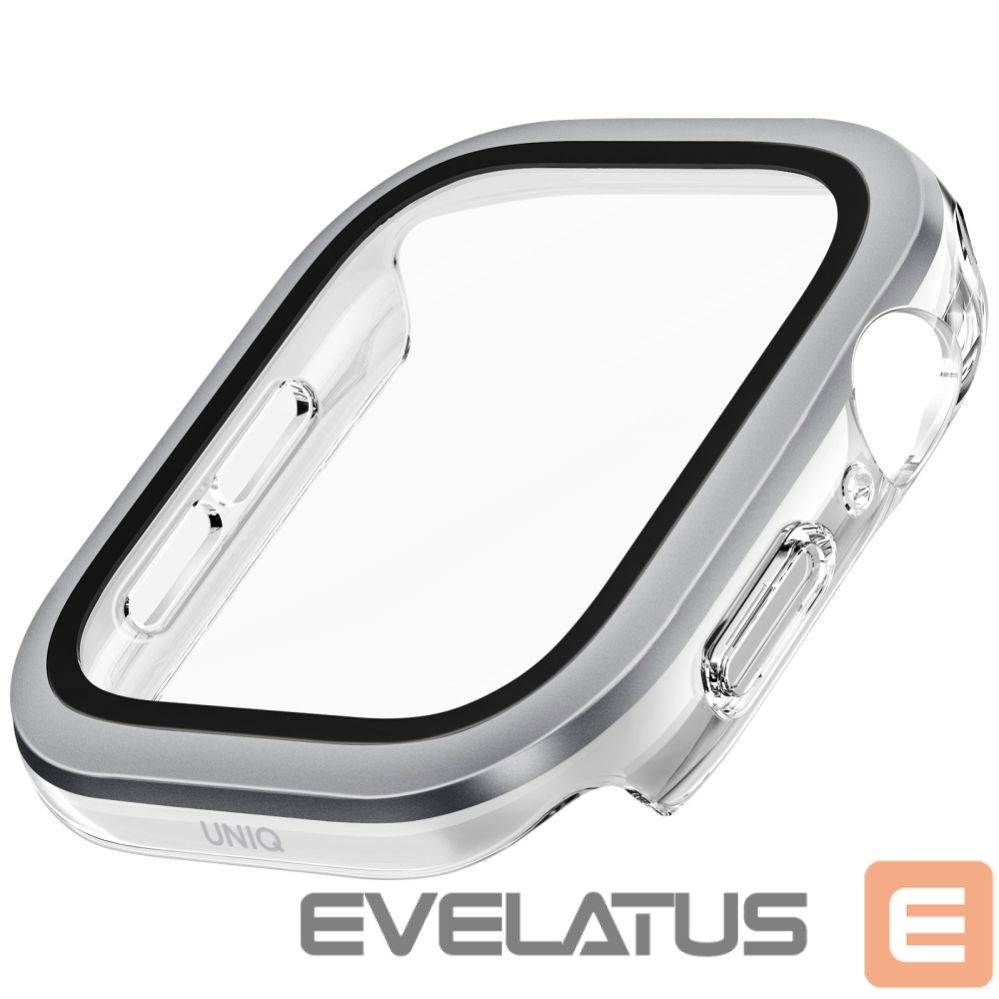 Kitos prekės UNIQ Uniq Voute tempered glass case for Apple Watch 10 46 mm - silver