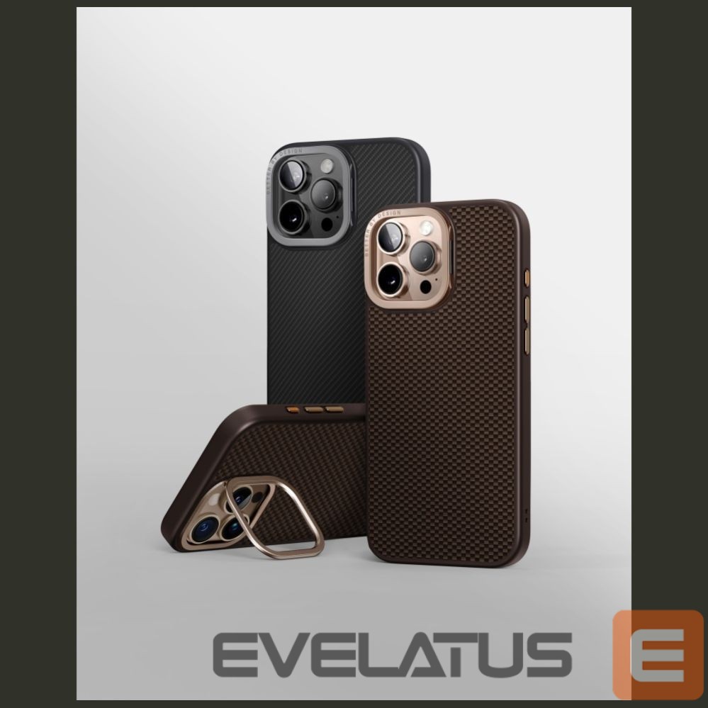 Kitos prekės UNIQ Uniq Keva Max Magclick Charging Camera Stand Case for iPhone 16 Pro Max - Brown
