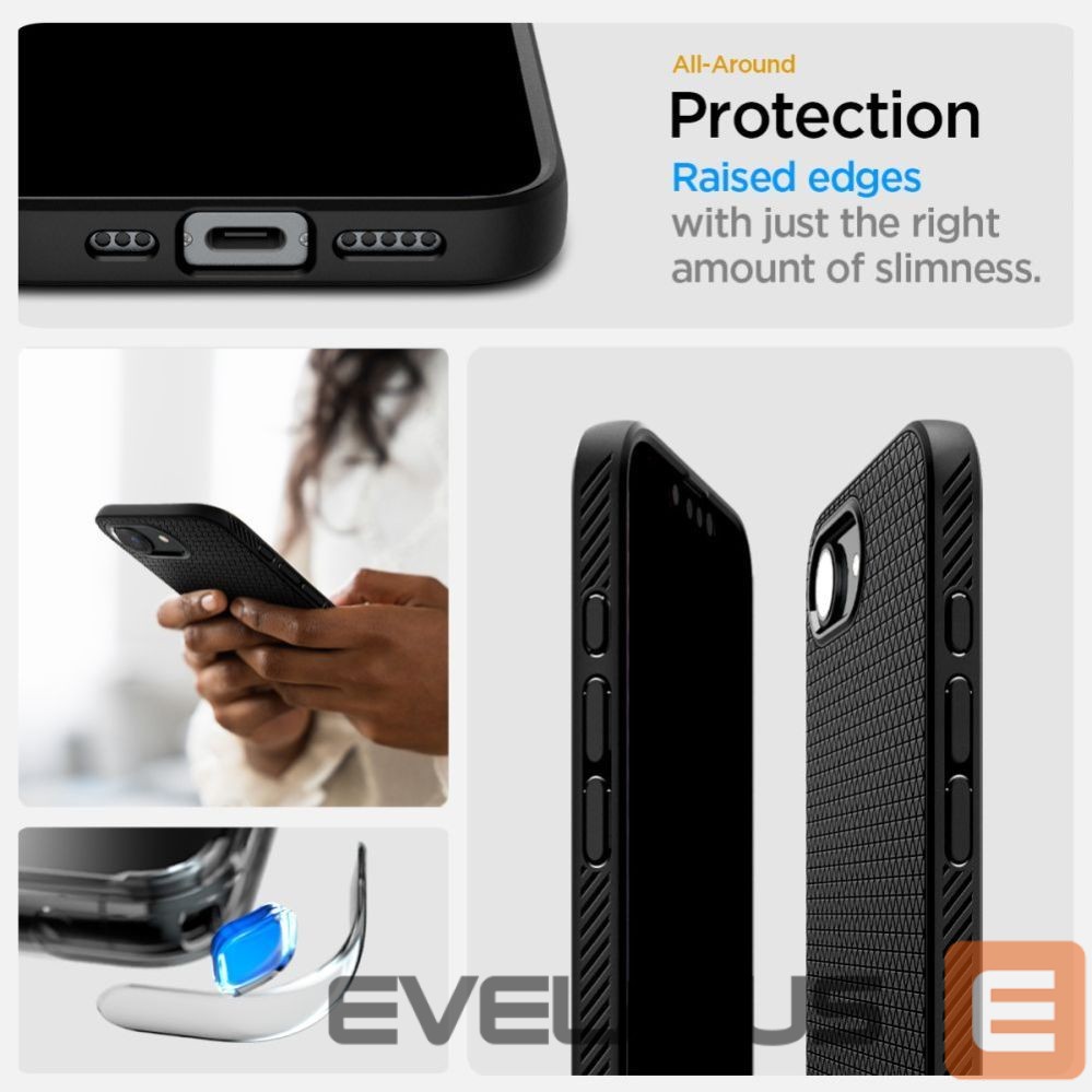 Kitos prekės Spigen Spigen Liquid Air Mag MagSafe Case for iPhone 16e / 17e - Matte Black