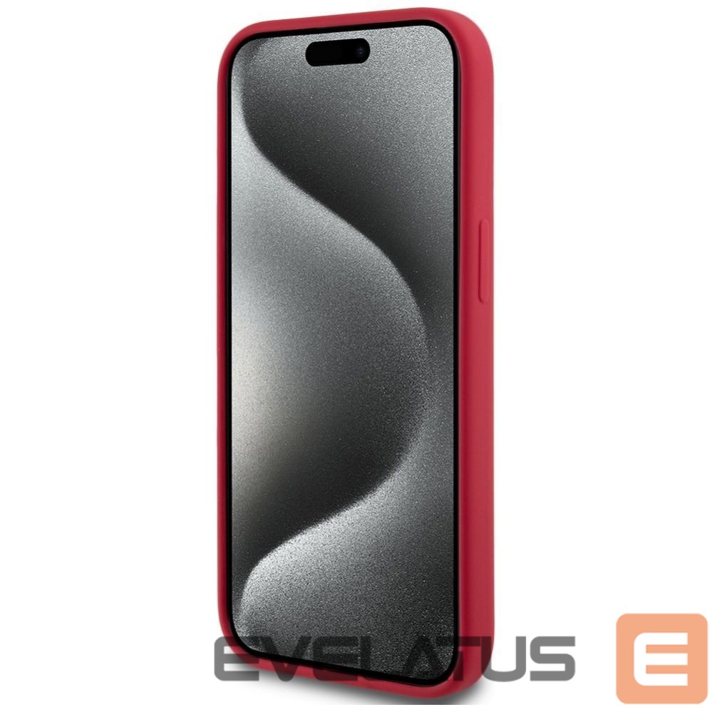 Kitos prekės Karl Lagerfeld Karl Lagerfeld Silicone Karl&Choupette Heads Ring MagSafe iPhone 15 Case - Red
