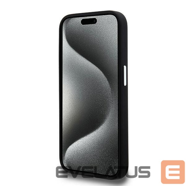Kitos prekės Karl Lagerfeld Karl Lagerfeld Silicone Metal Script Logo iPhone 15 Pro Max Case - Black