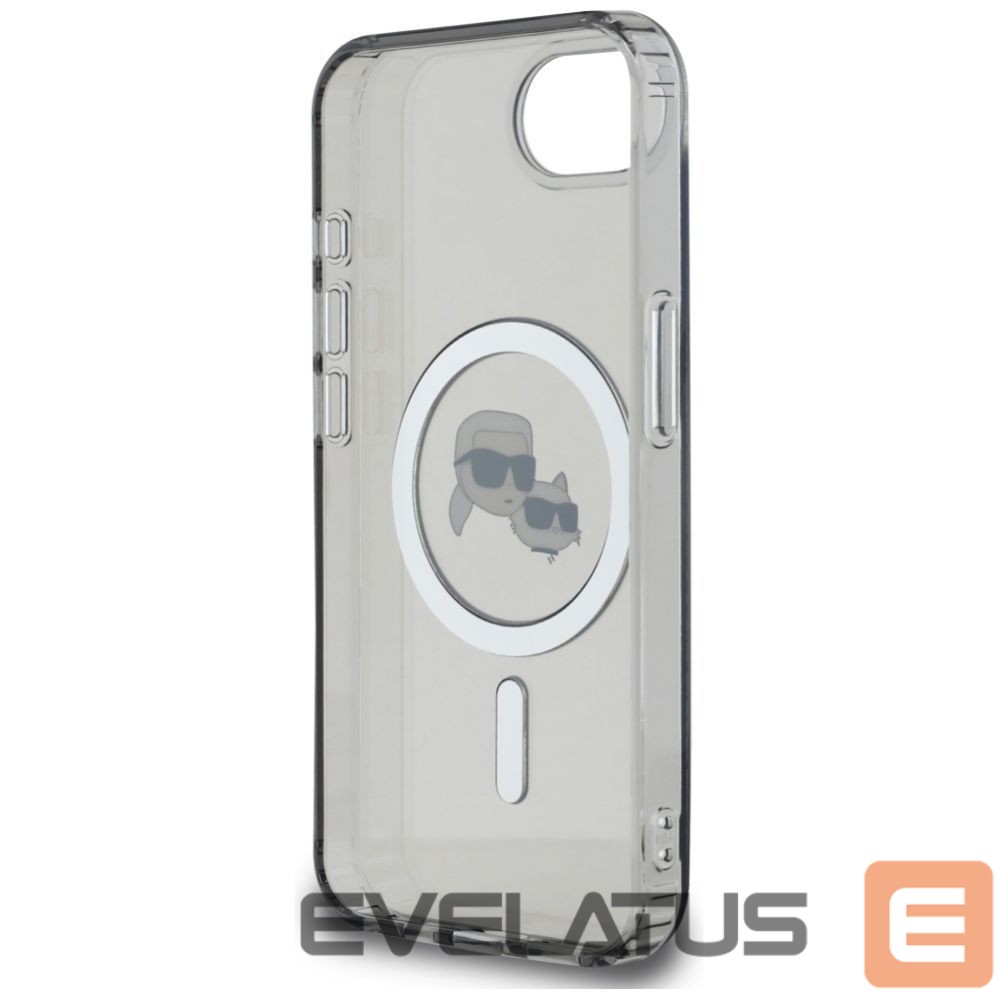 Kitos prekės Karl Lagerfeld Karl Lagerfeld IML Metal Karl & Choupette Heads MagSafe iPhone 16e Case - Black