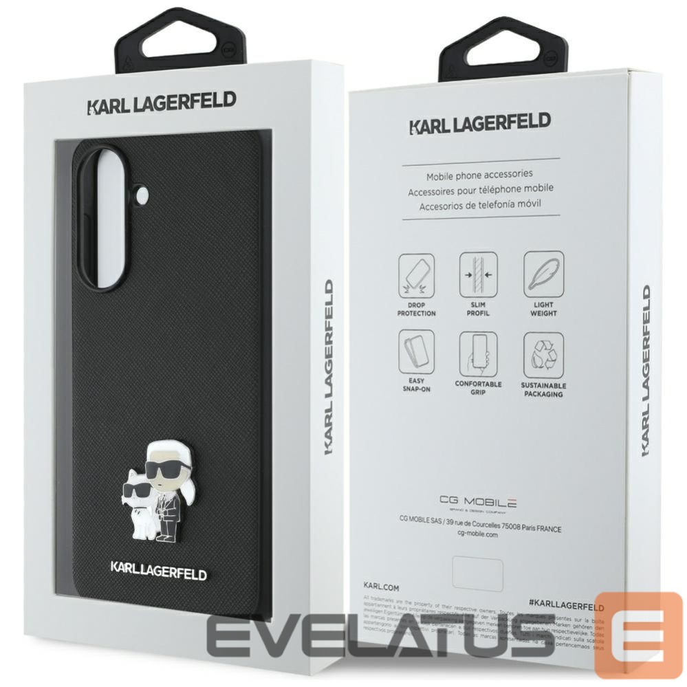 Kitos prekės Karl Lagerfeld Karl Lagerfeld Saffiano Case w/ K&C Metal Logo for Samsung Galaxy A56 - Black