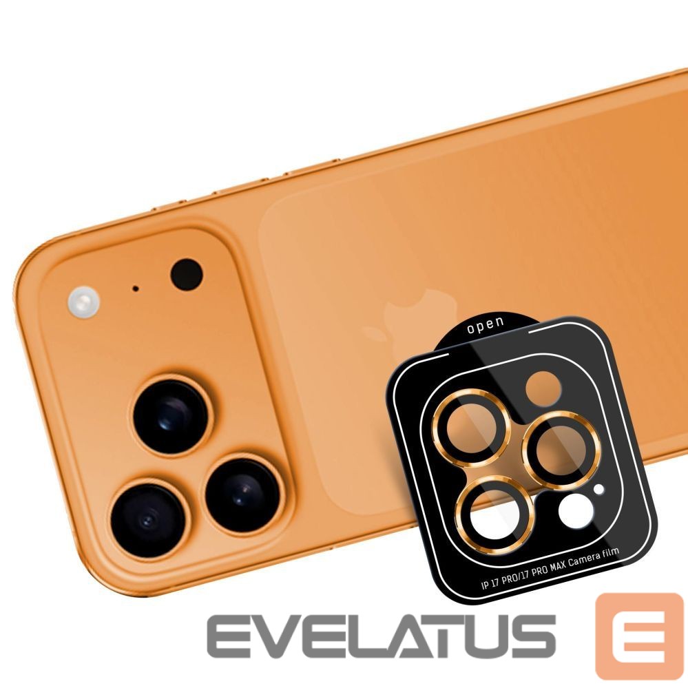 Kitos prekės 3MK 3mk Lens Protection Pro Tempered Glass for iPhone 17 Pro / 17 Pro Max - Orange