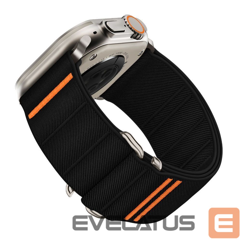 Kitos prekės Tech-Protect Tech-Protect Nylon Slip Strap for Apple Watch 44 / 45 / 46 / 49 mm - Black