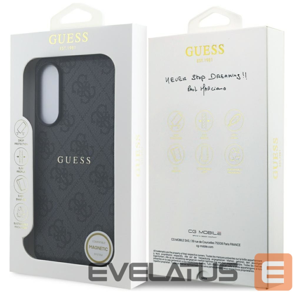 Kitos prekės Guess Guess 4G Ring Classic Logo MagSafe Case for Samsung Galaxy S25 Edge - Black