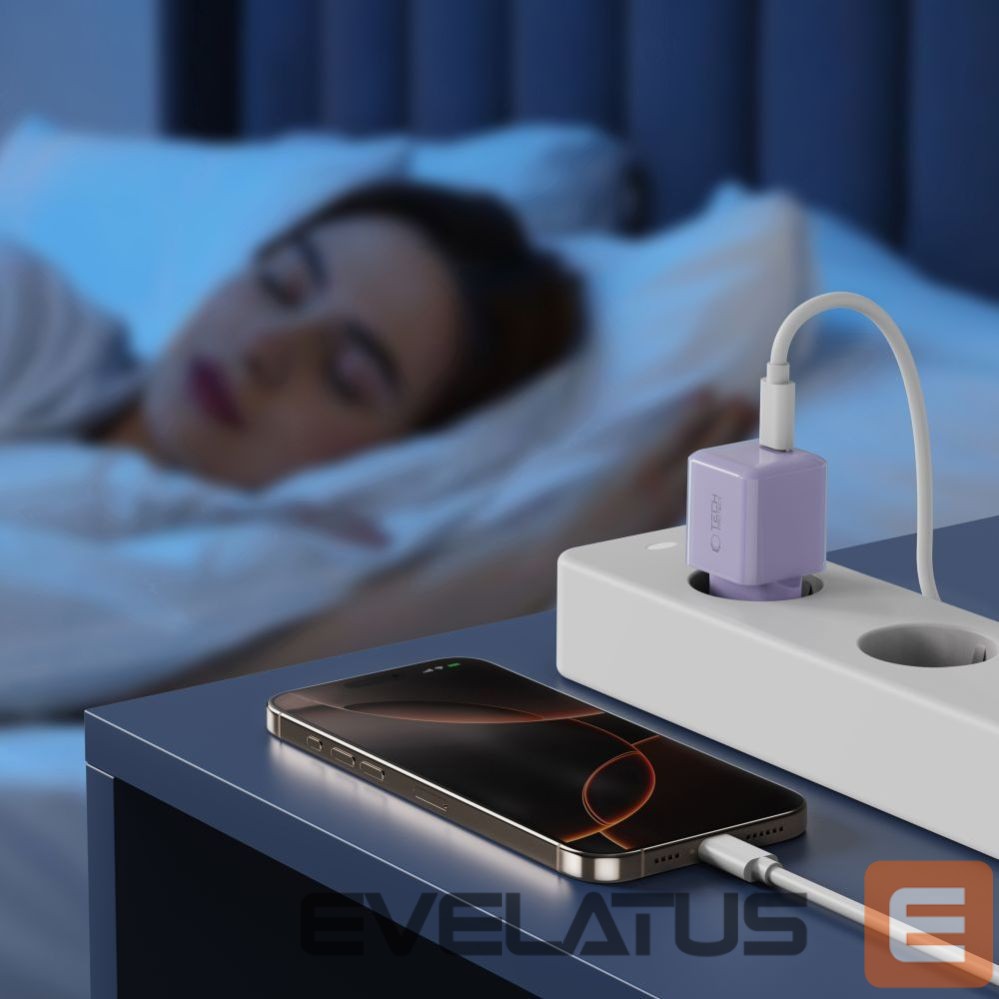 Kitos prekės Tech-Protect Tech-Protect NCM25 USB-C PD 25W Wall Charger - Purple